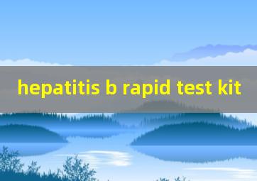 hepatitis b rapid test kit